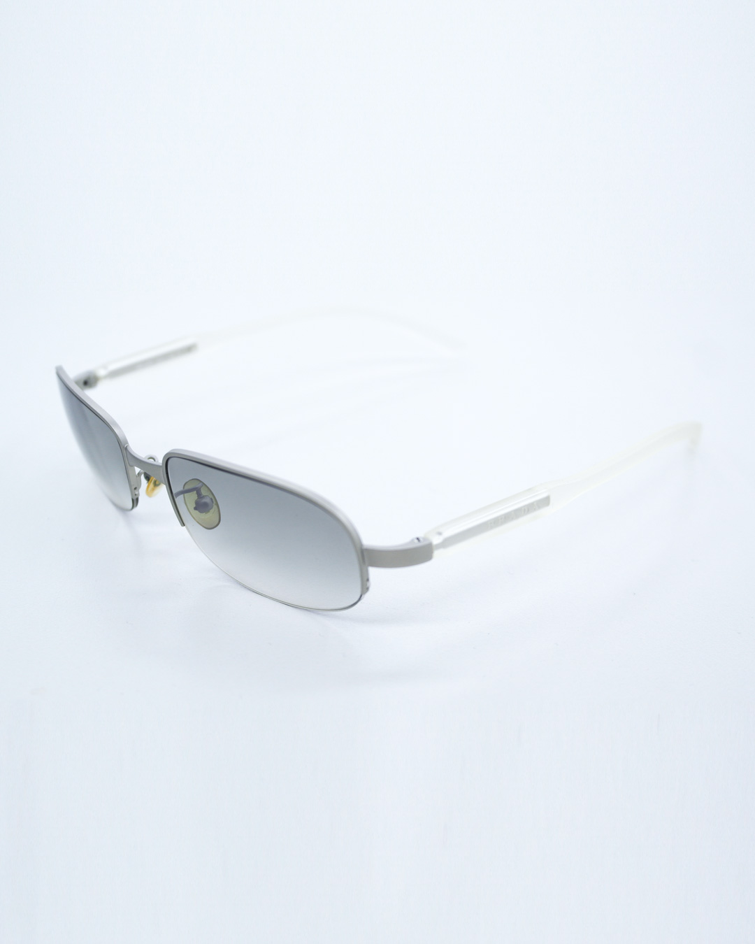 PRADA matte silver sunglasses